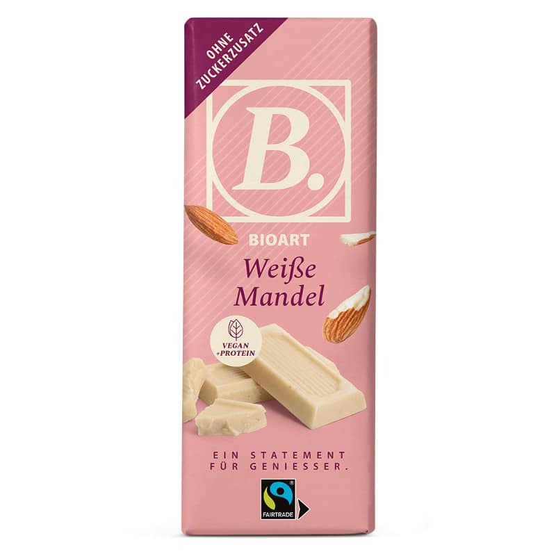 BIOART Schokolade Weiße Mandel 50g bio, FT-Cert.